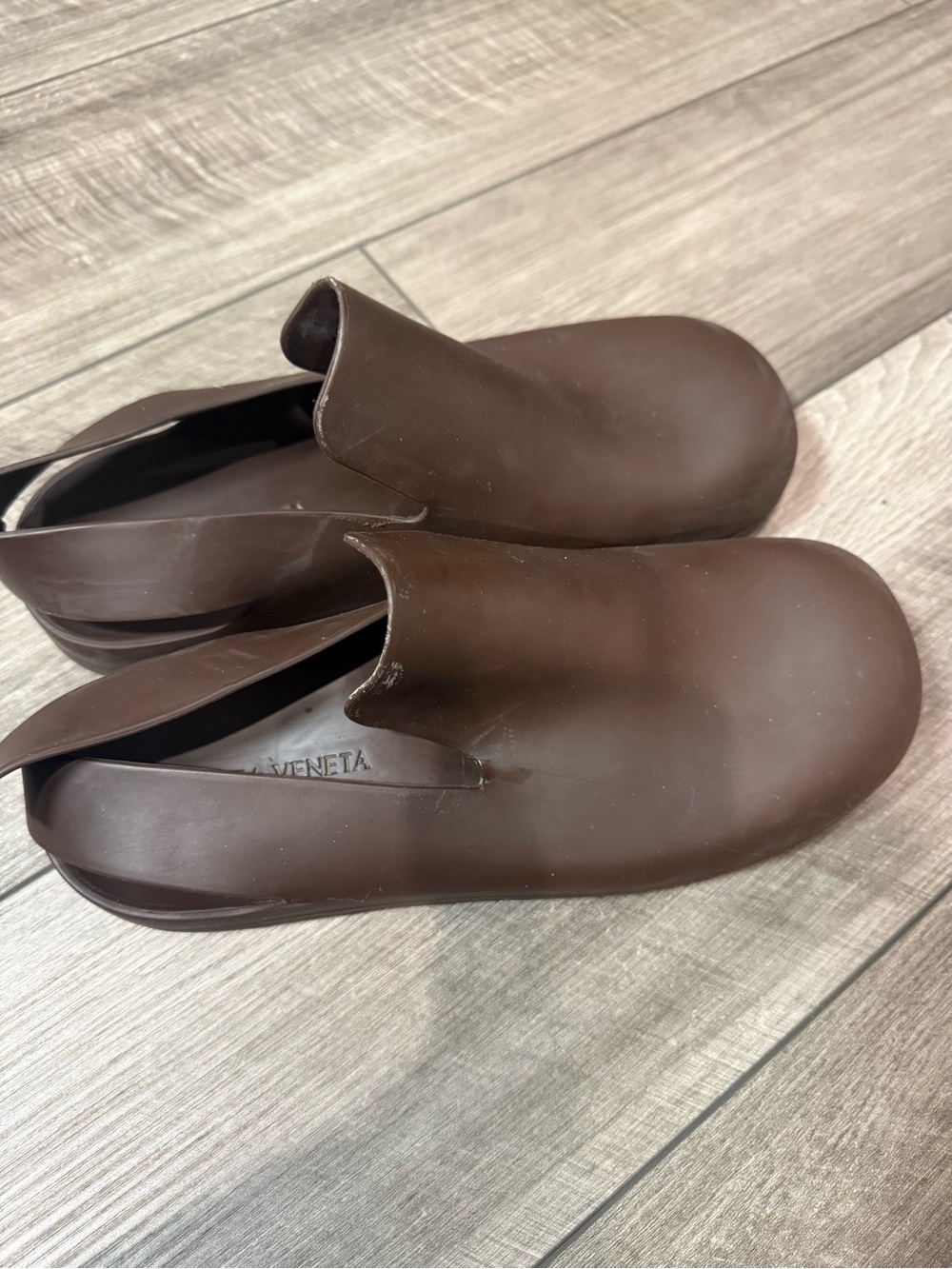 Bottega Veneta Brown Slip-On Rubber Loafers